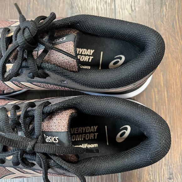 ASICS Black & Peach Patriot 11 twist running shoes SZ 6 - Picture 6 of 9